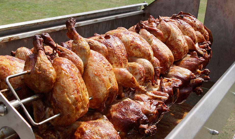 Attract more customers as they watch 40 Spit Roast Chickens turning on the Poultry Rack